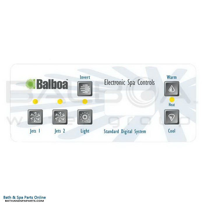 Balboa 6-Button Serial Standard Retro Topside Panel Overlay (11854)