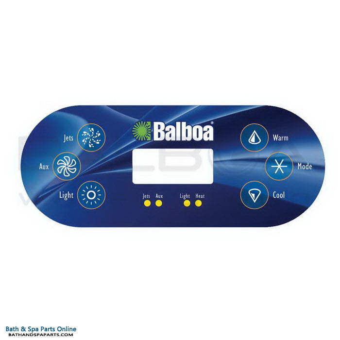 Balboa 6-Button VL600 Generic Topside Panel Overlay (11877)