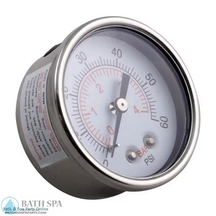 Waterway Clearwater II Back Mount Pressure Gauge [1/4" MPT] [0-60 psi] (830-4000SS) Water Care Maintenance: Chemical Feeders/Parts 14-270-1073_XL
