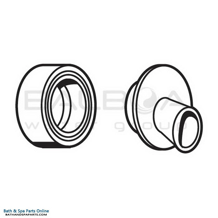 Balboa Magna Single Port Jet Flow Path Assembly  [Less Adapter] [White] (16-4810LA WHT)