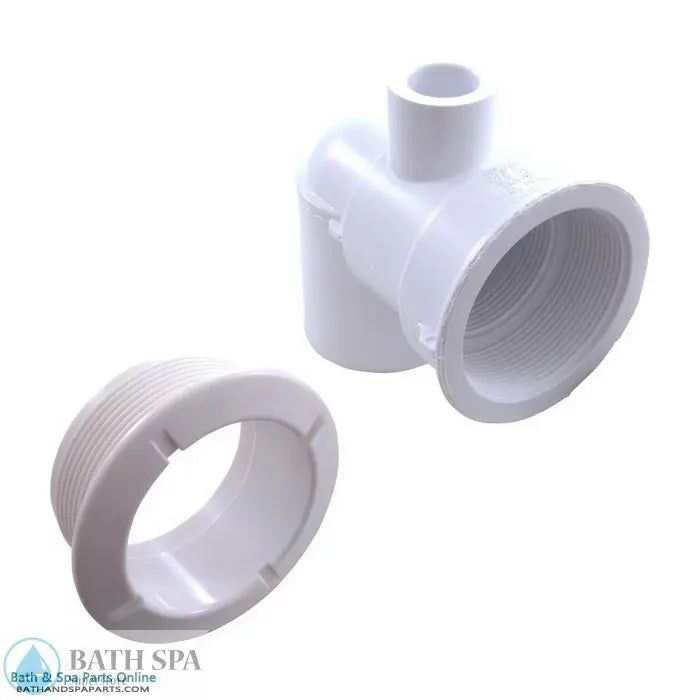 Waterway Poly Jet Body [1" Spigot (Air) x 1-1/2" Slip (Water)] [Elbow (Ell) Body] (210-5980) Spa Parts: Spa Jets (Waterway Poly Jets) 210-5980