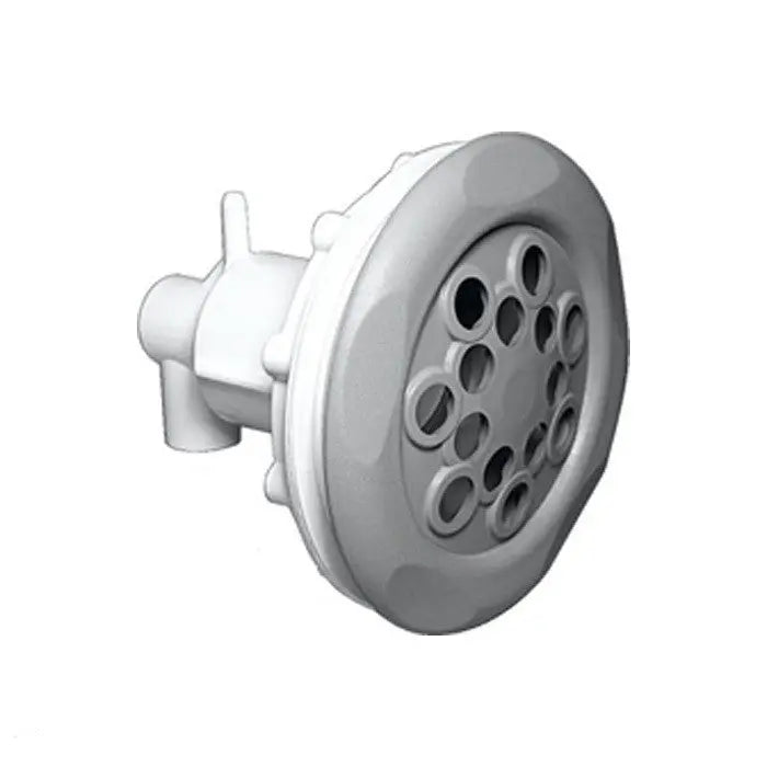 Waterway Jumbo Storm Jet Complete [5-3/4" HS] [Massage] [5-Point Scallop] [3/8" Slip (Air) x 3/4" Slip (Water)] [White] (210-6820) Spa Parts: Spa Jets (Waterway Power Storm Jets) 210-6820
