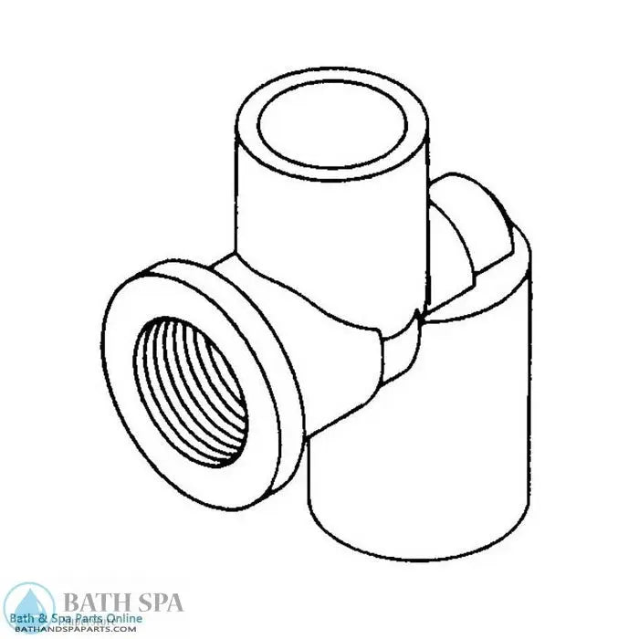 Waterway Ozone Cluster Jet Elbow [Ell] Body [1/2" Slip (Air) x 3/4" Slip (Water)] (212-0490) Spa Parts: Spa Jets (Waterway Ozone/Cluster Jets) 212-0490