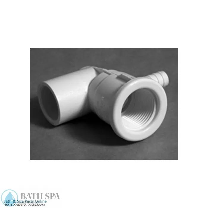 Waterway Ozone Cluster Jet Body [3/8" Barb (Air) x 3/4" Slip (Water)] [Elbow (Ell) Body] (212-0590) Spa Parts: Spa Jets (Waterway Ozone/Cluster Jets) 212-0590