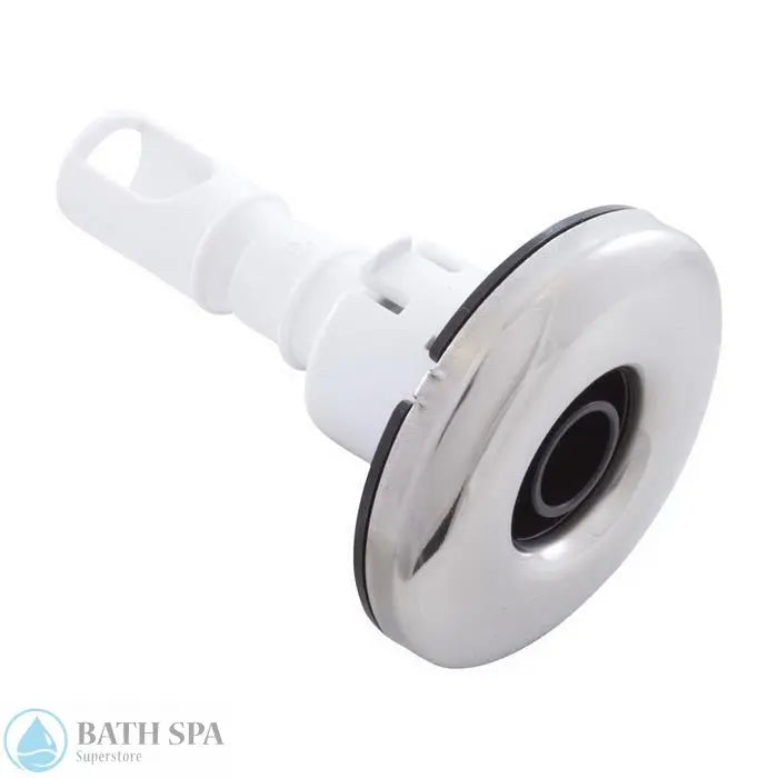 Waterway Adj Cluster Storm Jet Internal [2" FD] [Directional] [5-Point Scallop] [Threaded] [Black/SS] (212-1501S) Spa Parts: Spa Jets (Waterway Adjustable Cluster Storm Jets) 212-1501S