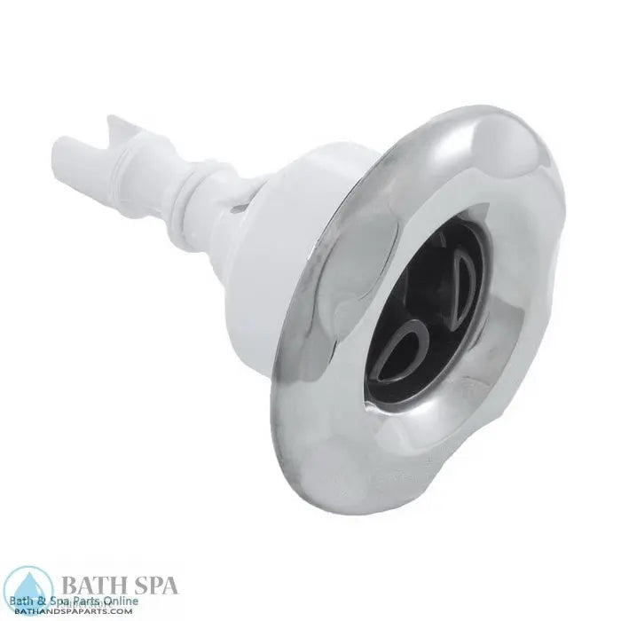 Waterway Mini Storm Jet Internal [3" FD] [Twin Roto] [5-Point Scallop] [Black/SS] (212-5431S) Spa Parts: Spa Jets (Waterway Mini Storm Jets) 212-5431S