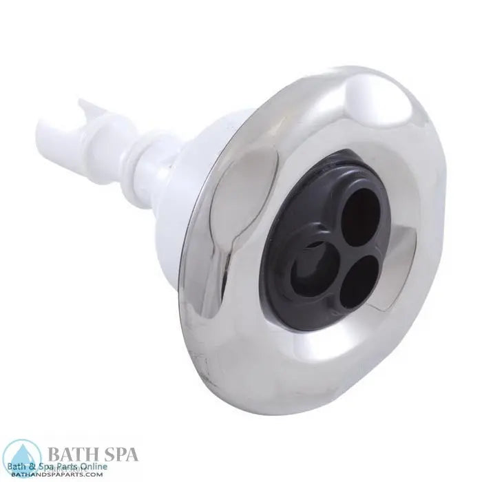 Waterway Mini Storm Jet Internal [3" FD] [Massage] [5-Point Scallop] [Black/SS] (212-5451S) Spa Parts: Spa Jets (Waterway Mini Storm Jets) 212-5451S