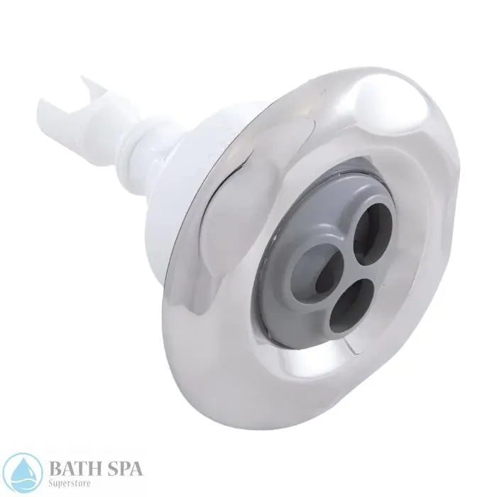 Waterway Mini Storm Jet Internal [3" FD] [Massage] [5-Point Scallop] [Grey/SS] (212-5457S) Spa Parts: Spa Jets (Waterway Mini Storm Jets) 212-5457S