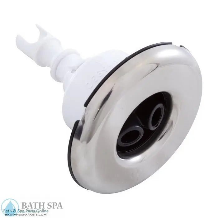 Waterway Mini Storm Jet Internal [3" FD] [Twin Roto] [SS/Black] (212-6921S) Spa Parts: Spa Jets (Waterway Mini Storm Series Jets) 212-6921S