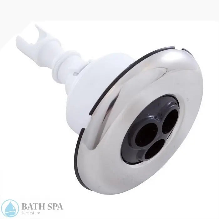 Waterway Mini Storm Jet Internal [3" FD] [Massage] [Smooth] [SS/Black] (212-7801S) Spa Parts: Spa Jets (Waterway Mini Storm Series Jets) 212-7801S