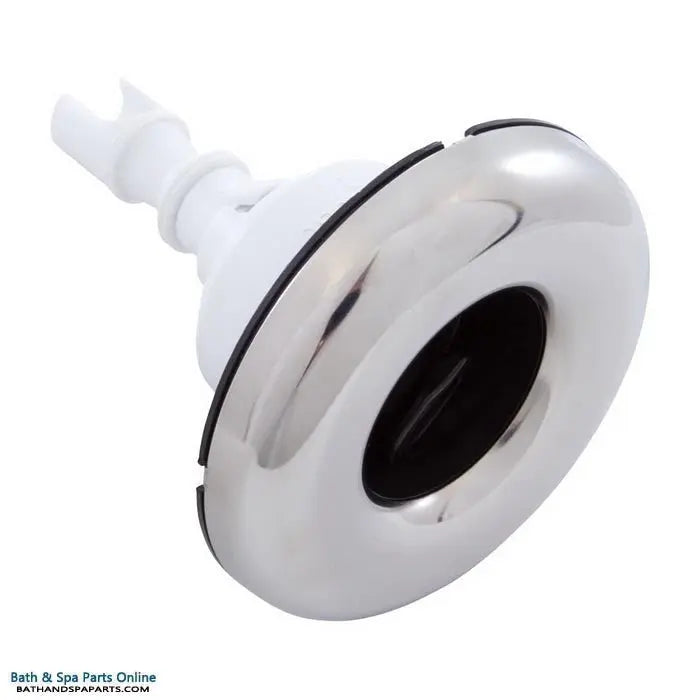 Waterway Mini Storm Jet Internal [3" FD] [Roto] [Large Face] [Scallop] [Black/SS] (212-7831S) Spa Parts: Spa Jets (Waterway Mini Storm Series Jets) 212-7831S