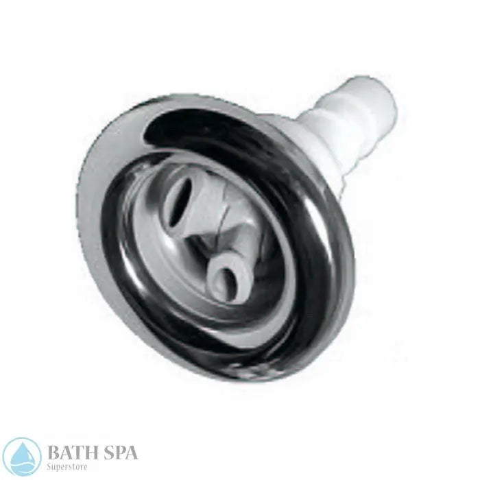 Waterway Poly Storm Jet Internal [3-3/8" FD] [Twin Roto] [5-Point Scallop] [Polished Stainless Steel] (212-8120S) Spa Parts: Spa Jets (Waterway Poly Storm Jets) 212-8120s