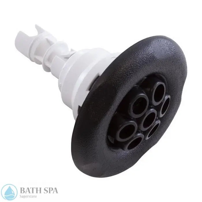 Waterway Poly Storm Jet Internal [3-3/8" FD [Massage] [Large Face] [5-Point Scallop] [Black] (212-8151) Spa Parts: Spa Jets (Waterway Poly Storm Jets) 212-8151