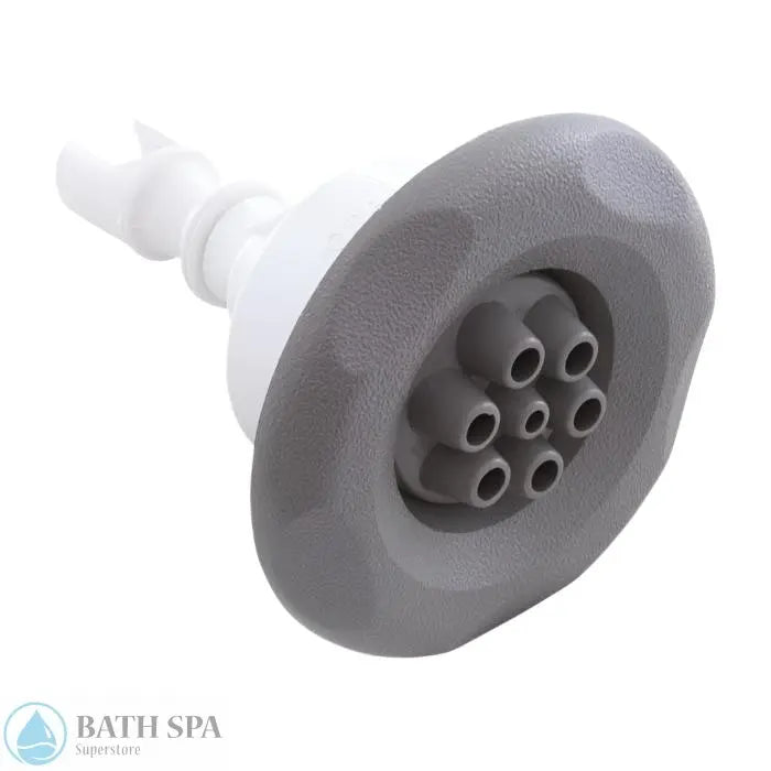 Waterway Mini Storm Jet Internal [3" FD] [Multi-Massage] [5-Point Scallop] [Gray] (212-8377) Spa Parts: Spa Jets (Waterway Mini Storm Series Jets) 212-8377