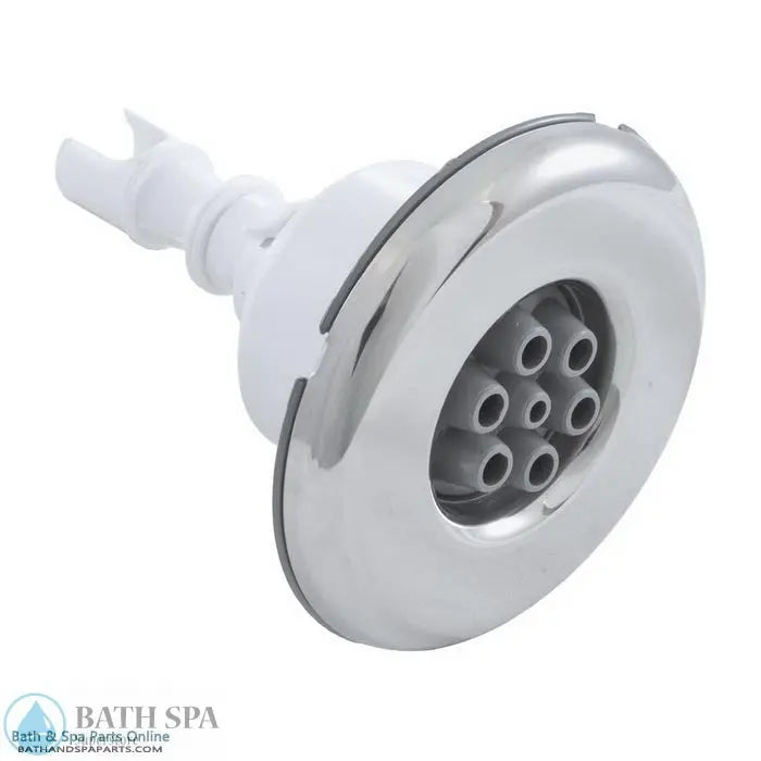 Waterway Mini Storm Jet Internal [3" FD] [Multi Massage] [5 Scallop] [SS/Gray] (212-8377S) Spa Parts: Spa Jets (Waterway Mini Storm Series Jets) 212-8377S
