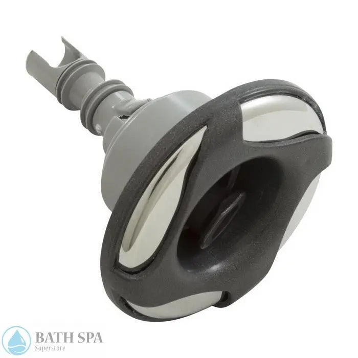 Waterway Mini Storm Jet Internal [3-1/4" FD] [Swirl] [Roto] [SS/Dark Grey] (212-8479SM-DSGS) Spa Parts: Spa Jets (Waterway Mini Storm Series Jets) 212-8479SM-DSGS