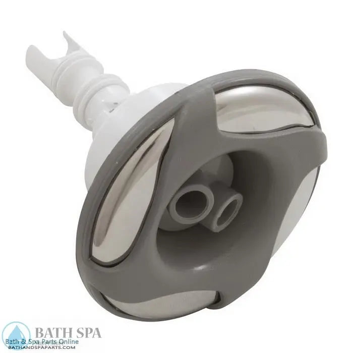 Waterway Mini Storm Jet Internal [3-1/4" FD] [Swirl] [SS/Grey] (212-9037S) Spa Parts: Spa Jets (Waterway Mini Storm Series Jets) 212-9037S