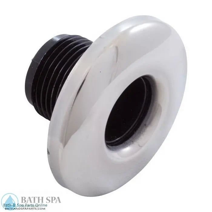 Waterway Ozone Cluster Jet Internal [2" FD] [Fixed] [Large Face] [Smooth] [Black/SS] (212-9891S) Spa Parts: Spa Jets (Waterway Ozone/Cluster Jets) 212-9891S