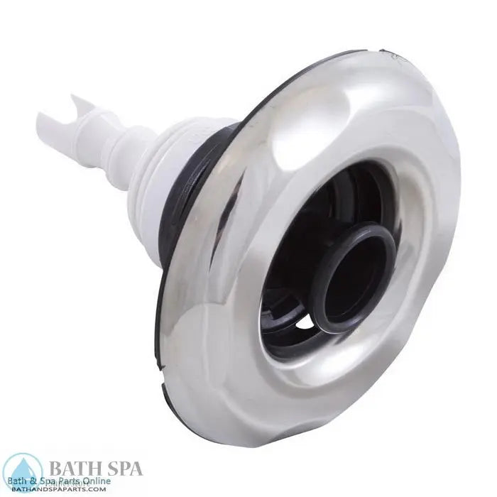 Waterway Poly Storm Internal [4" FD] [Threaded] [Directional] [Large Face] [Scalloped] [Black/SS] (229-5511S) Spa Parts: Spa Jets (Waterway Poly Storm Jets) 229-5511S