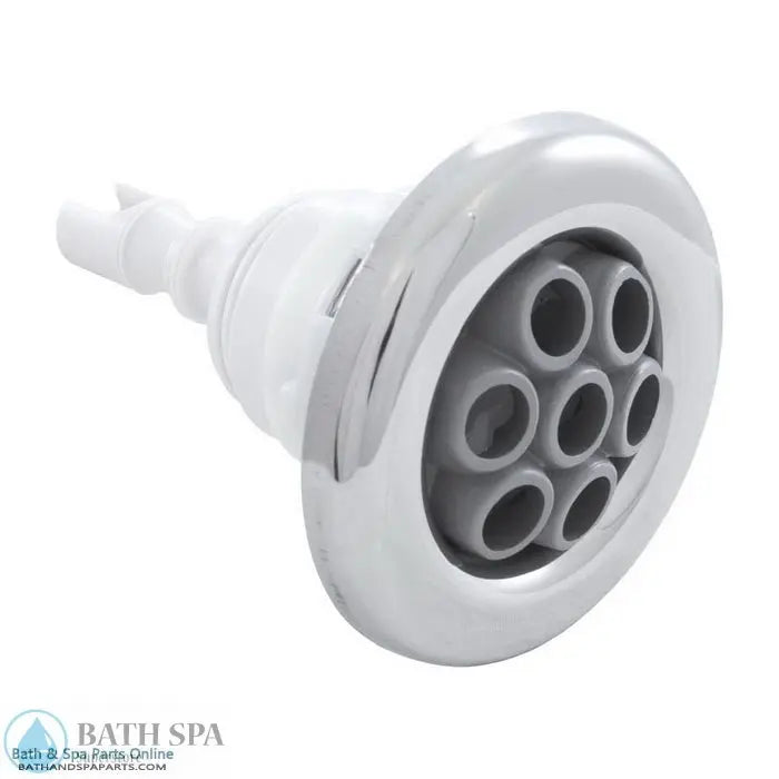 Waterway Poly Storm Internal [3-3/8" FD] [Threaded] [Massage] [Smooth] [Grey/SS] (229-8037S) Spa Parts: Spa Jets (Waterway Poly Storm Jets) 229-8037S