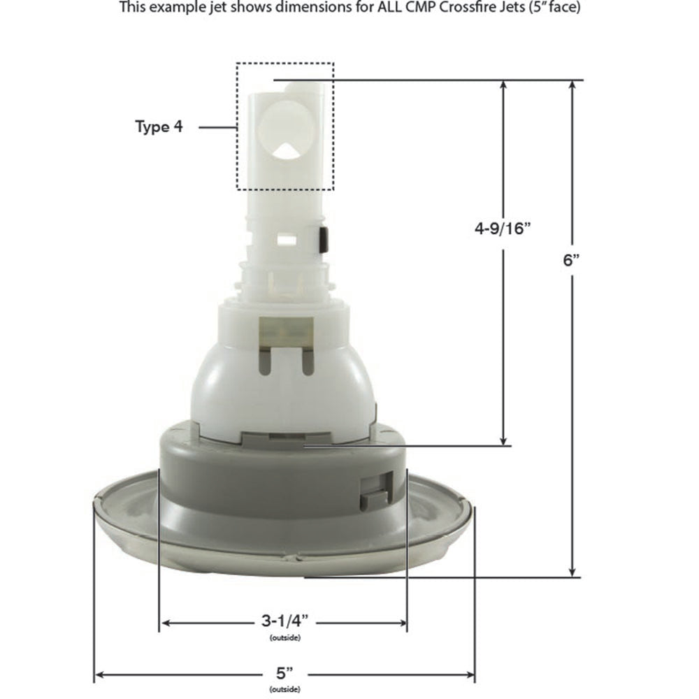 CMP Crossfire 5" Jet internal [Adjustable] [Massage] [SS] (23650-349-102)