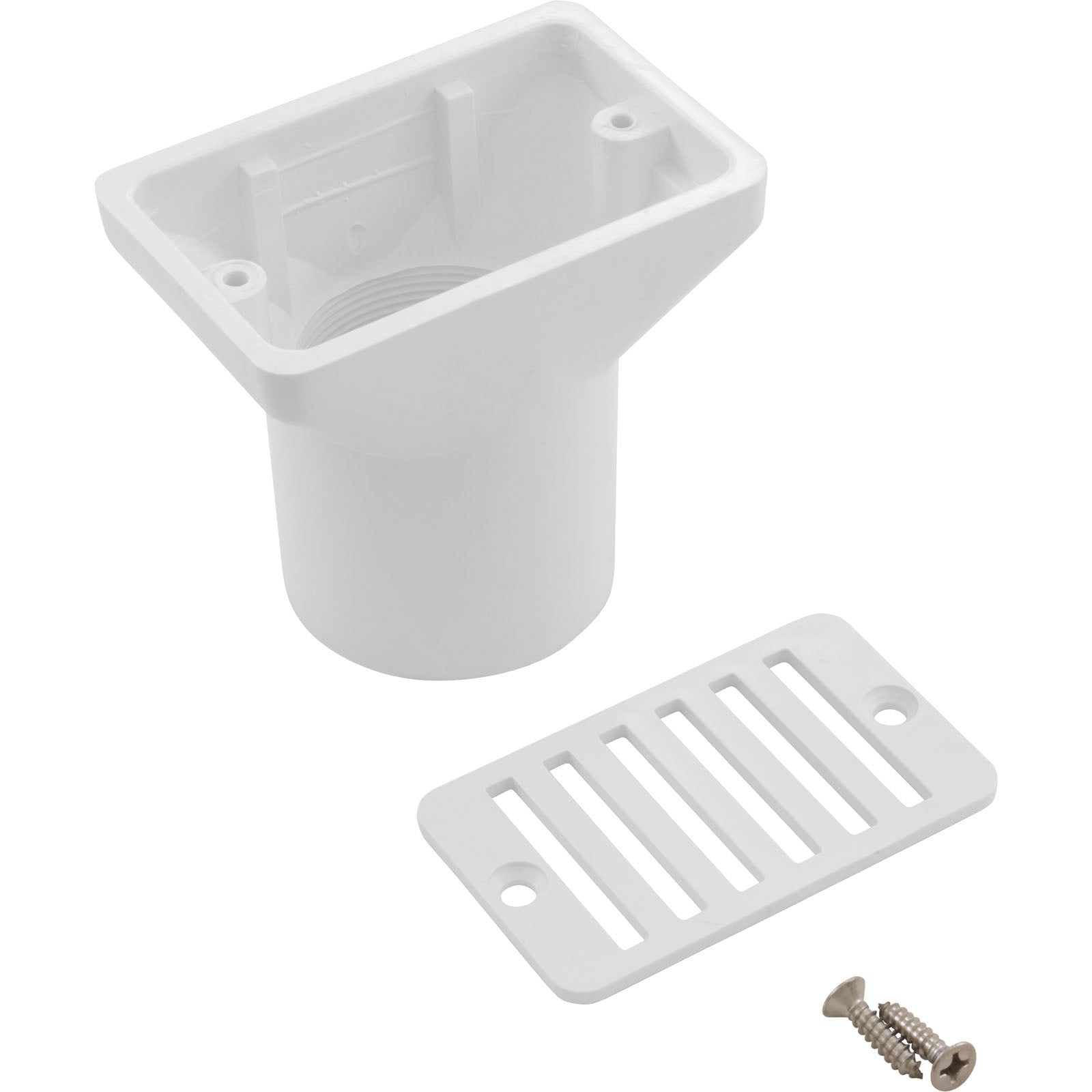 Waterway 2" x 4" Deck/Gutter Drain [2" Slip/FPT Assembly] [White] (640-2900)