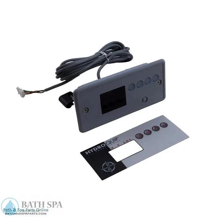 Hydro-Quip ECO-7 4-Button Topside Control Panel [10' Cord] [P1,Aux,L,1 heat] (34-0198) Spa Parts: Spa Topside Panels (Hydro-Quip Topside Panels) 34-0198UB