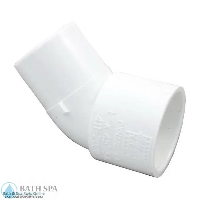 Waterway 45 Degree Street Elbow [Ell] [1" Slip x 1" Spigot] (411-2020) PVC Plastic Fittings & Valves: Elbows 411-2020