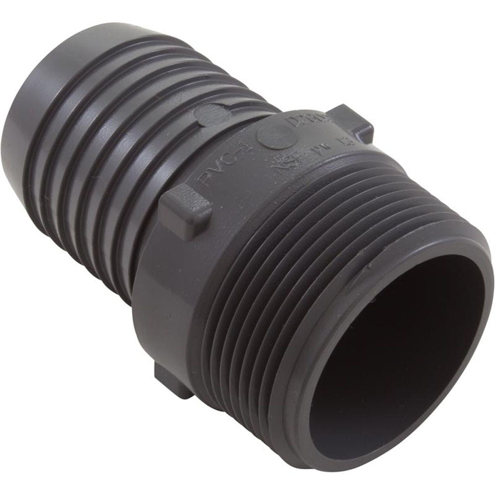 Waterway Male Barb Adapter [1-1/2" MPT x 1-1/2" Hose] [White] (417-6150)