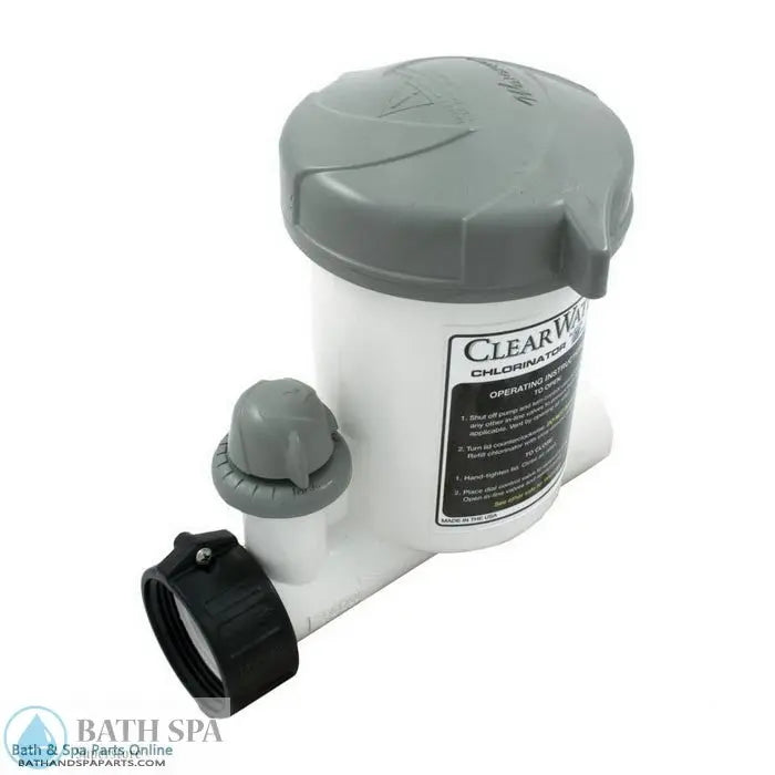 Waterway Clearwater Chlorinator Above Ground In-Line Tablet Feeder [White] (CAG004-W) Water Care Maintenance: Chemical Feeders/Parts 42-270-1005_XL