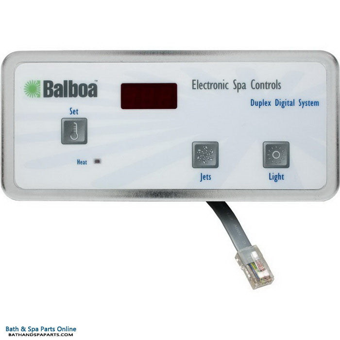 Balboa Generic VL404/Duplex Digital LED Spa Topside Panel [1 Jet Button, No Blower, Lite] (51225)