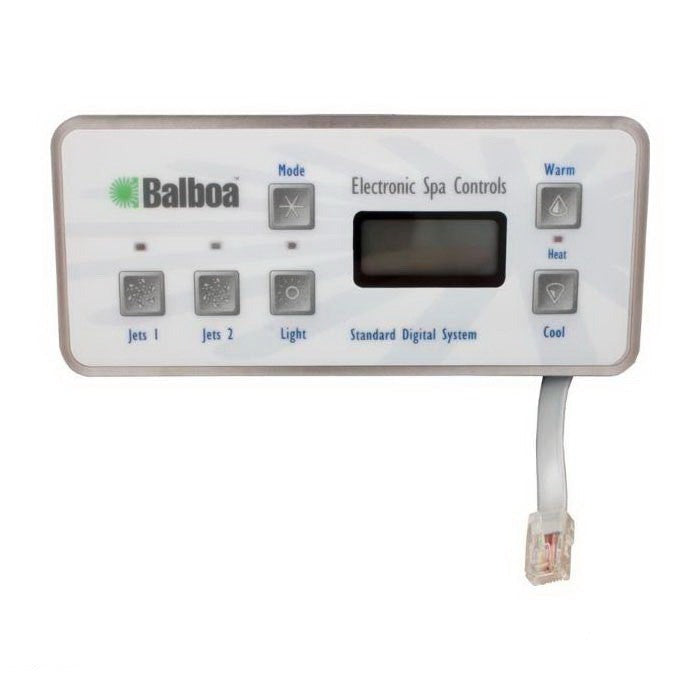 Balboa Generic VL701S Serial Standard Digital Spa Topside Panel [2 Pumps, No Blower, Lite] (51247-01)