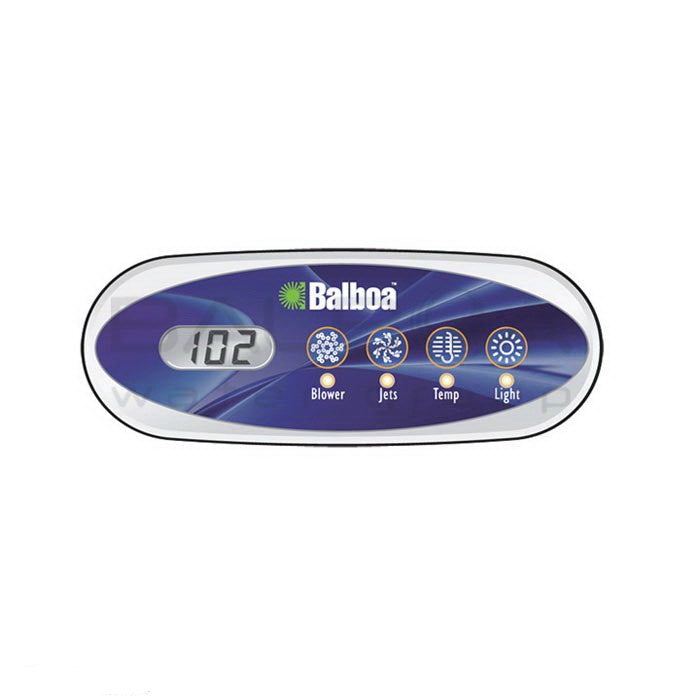 Balboa Generic VL200 Mini Oval Digital LED Spa Topside Panel [1 Jet, Blower, Lite] (52144)