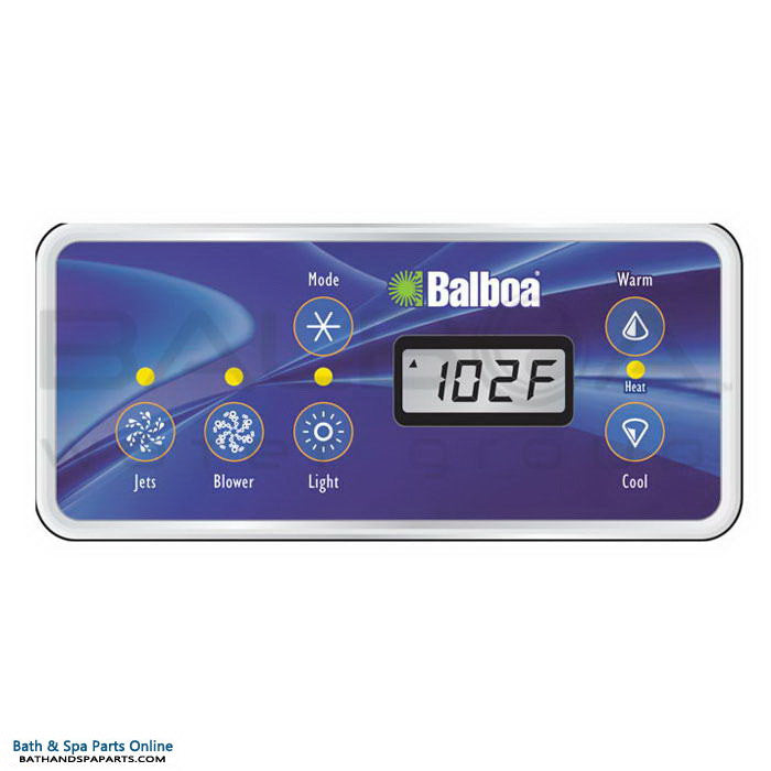 Balboa E8 Serial Standard Spa Topside Panel [No Overlay] (52813-01)
