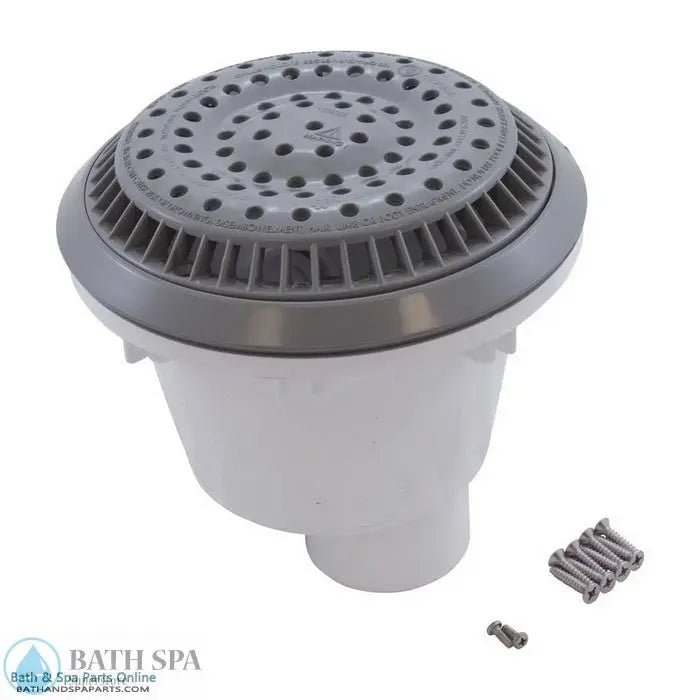 Waterway 8" Anti-Vortex Vinyl Main Drain [Round] [1 1/2" Socket] [Grey] (640-2667 V) Pool Parts: Pool Main Drain 54-270-1252_XL
