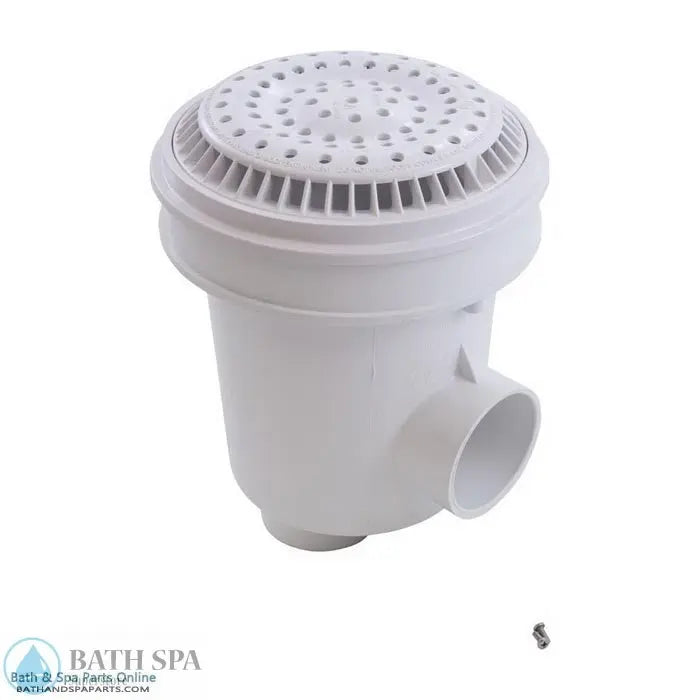 Waterway 8" Adjustable Vinyl Anti-Vortex Main Drain [Side x Bottom] [2-1/2" Slip] [W/ A.V.Cover] [White] (640-2830 V) Pool Parts: Pool Main Drain 54-270-1278_XL