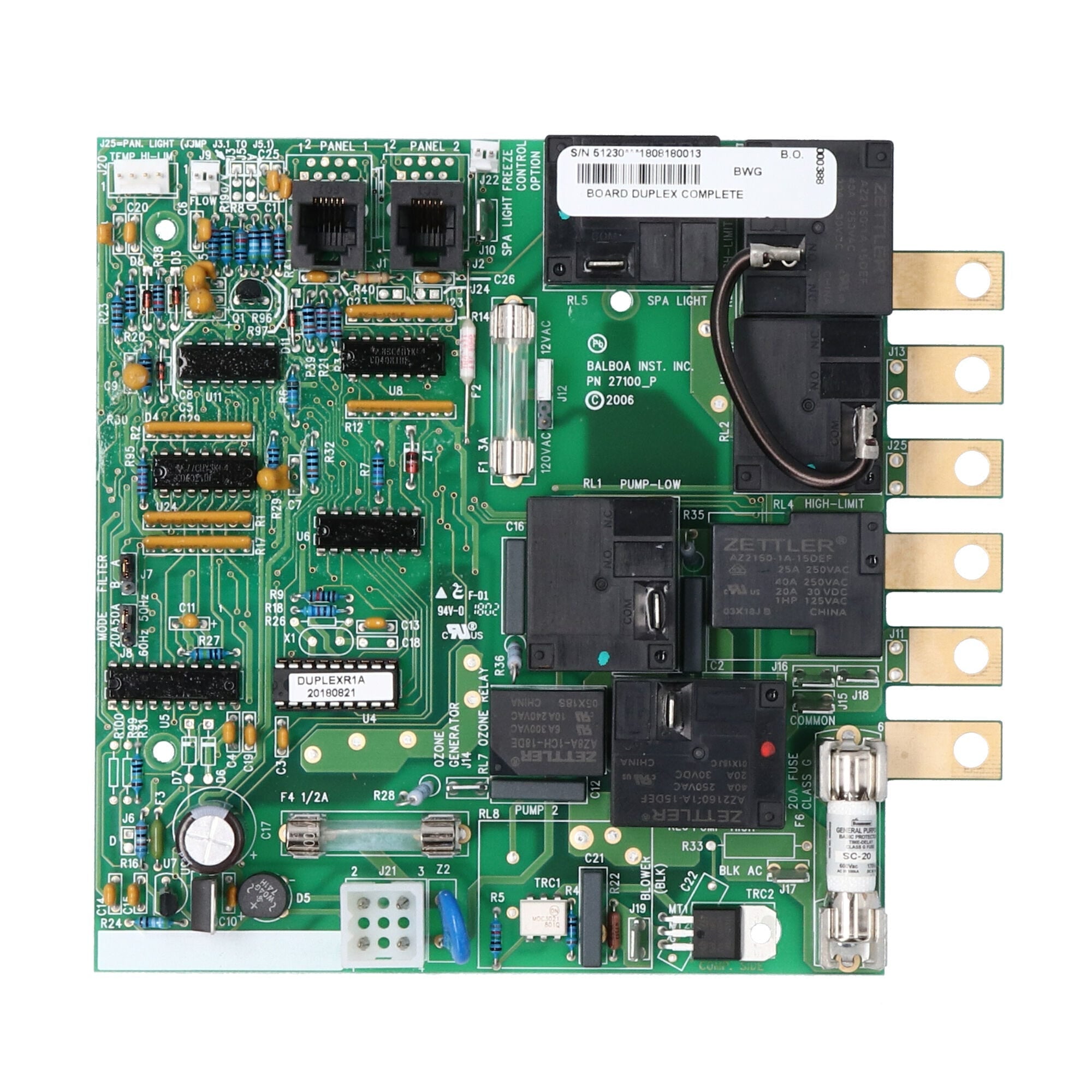 Balboa Circuit Board - Morgan Spas [MOR100 Digital Duplex] (50911)