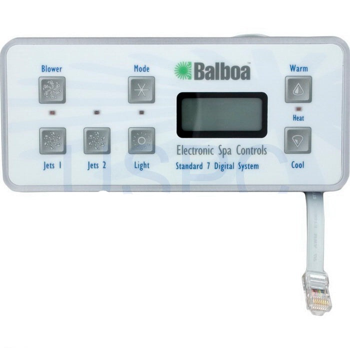 Balboa Topside - M-7B & M-7C 7 Button Std Digital Panel w/10' Cable