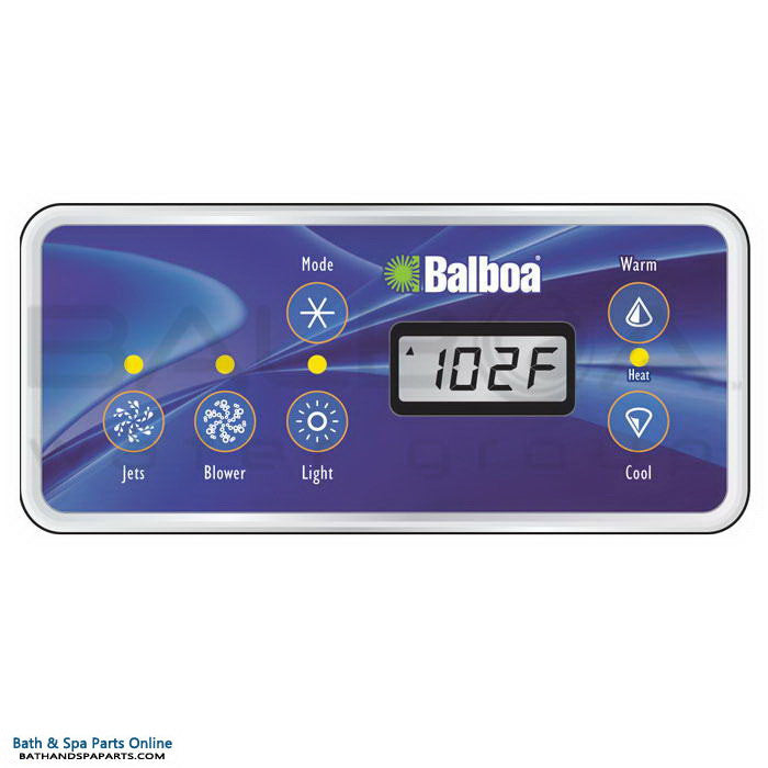 Balboa E8 Serial Standard Spa Topside Panel [6-Button] (54157-01)