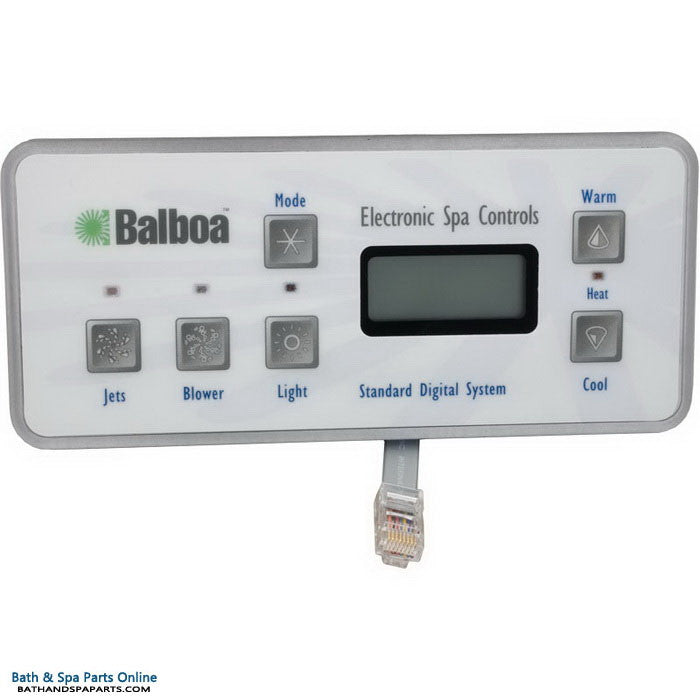 Balboa E8 Serial Standard Spa Topside Panel [6-Button] (54157)