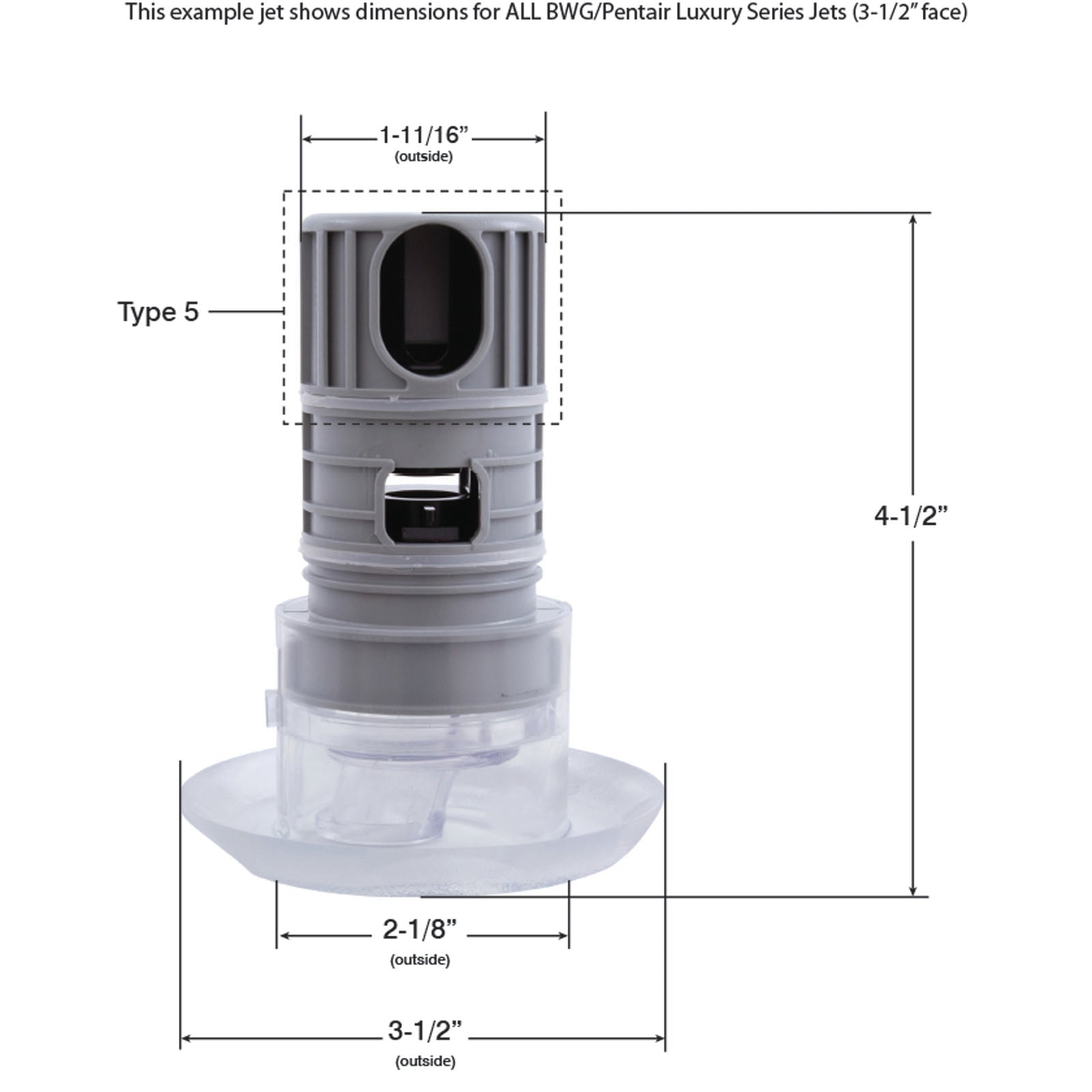 Balboa Luxury Jet Barrel [Turbo Swirl] [Emerald Cut] [Grey] (950335)