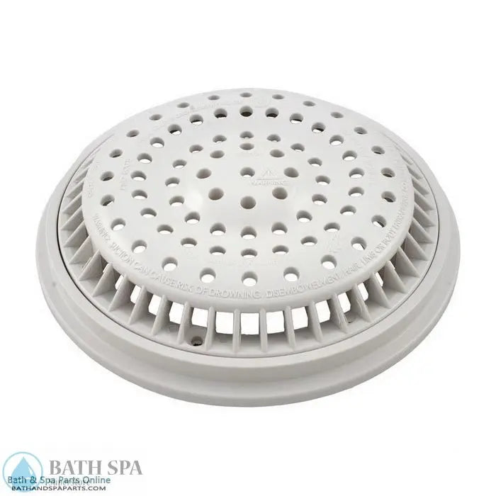 Waterway 8" Round Anti Vortex Main Drain Grate [W/Collar] [VGB 2008] [White] (640-2310V) Pool Parts: Pool Main Drain 55-270-3000_XL