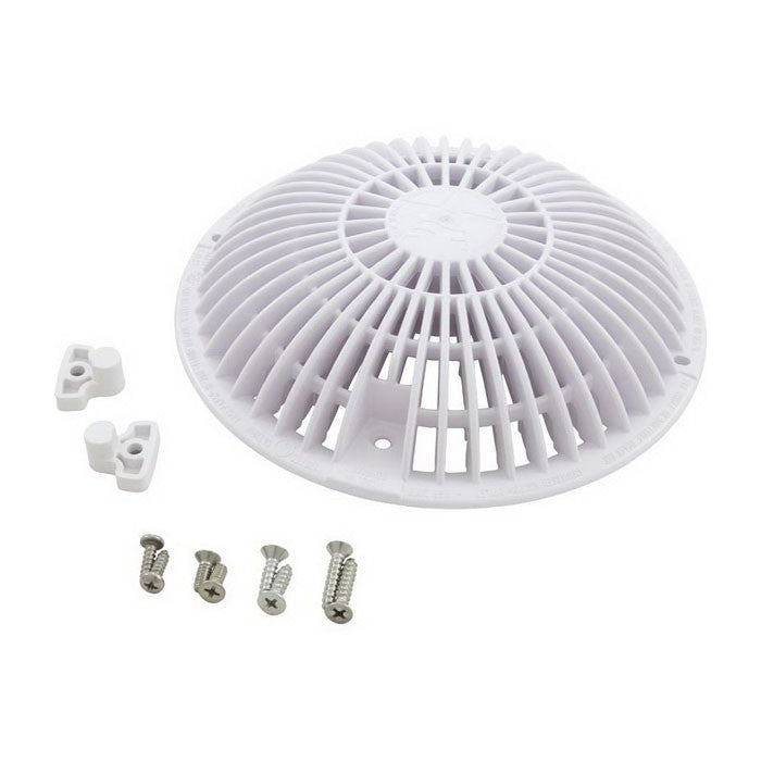 AquaStar Retro 8" Round Main Drain Grate [MoFlow] [W/Hardware] [White] (R8MF101)