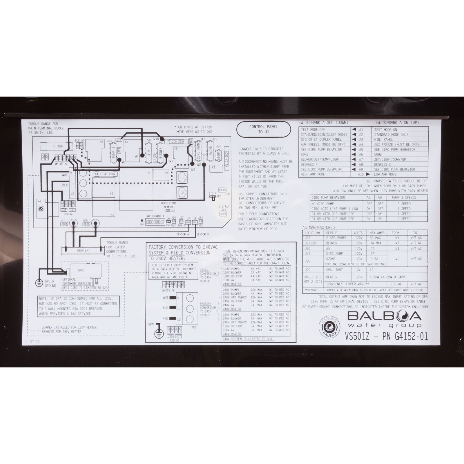 Balboa VS501Z Control Box 5.5 kW (54358) [Keys 100D] Mini Oval (54220-Z)