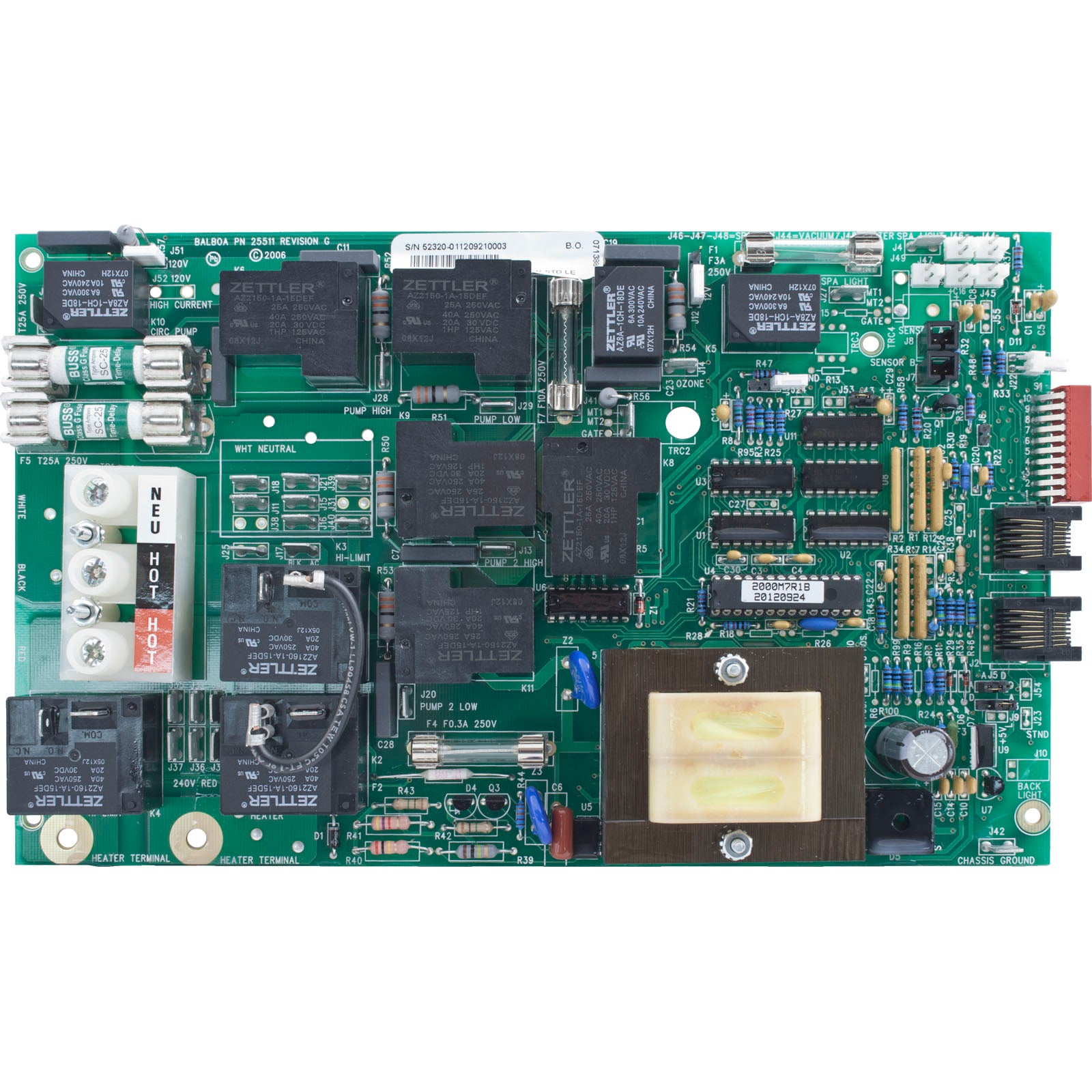 Balboa Circuit Board - 2000M7 Serial Standard LE (52320-01)
