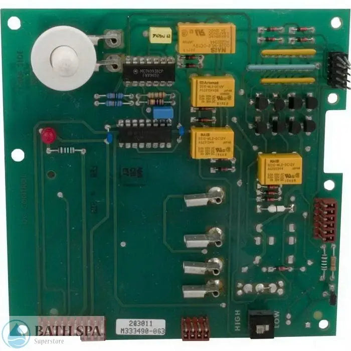 Hydro Spa DC 4-Function PCB Circuit Board (203011) Spa Parts: Spa Circuit Boards (Hydro Spas) 59-577-1002