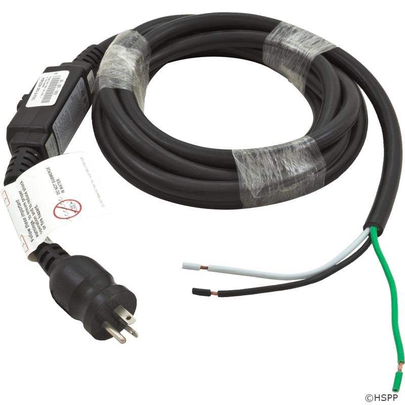 Hydro-Quip GFCI 20 Amp Power Cord [For 120V Installs] [15' Cord] (30-0062)