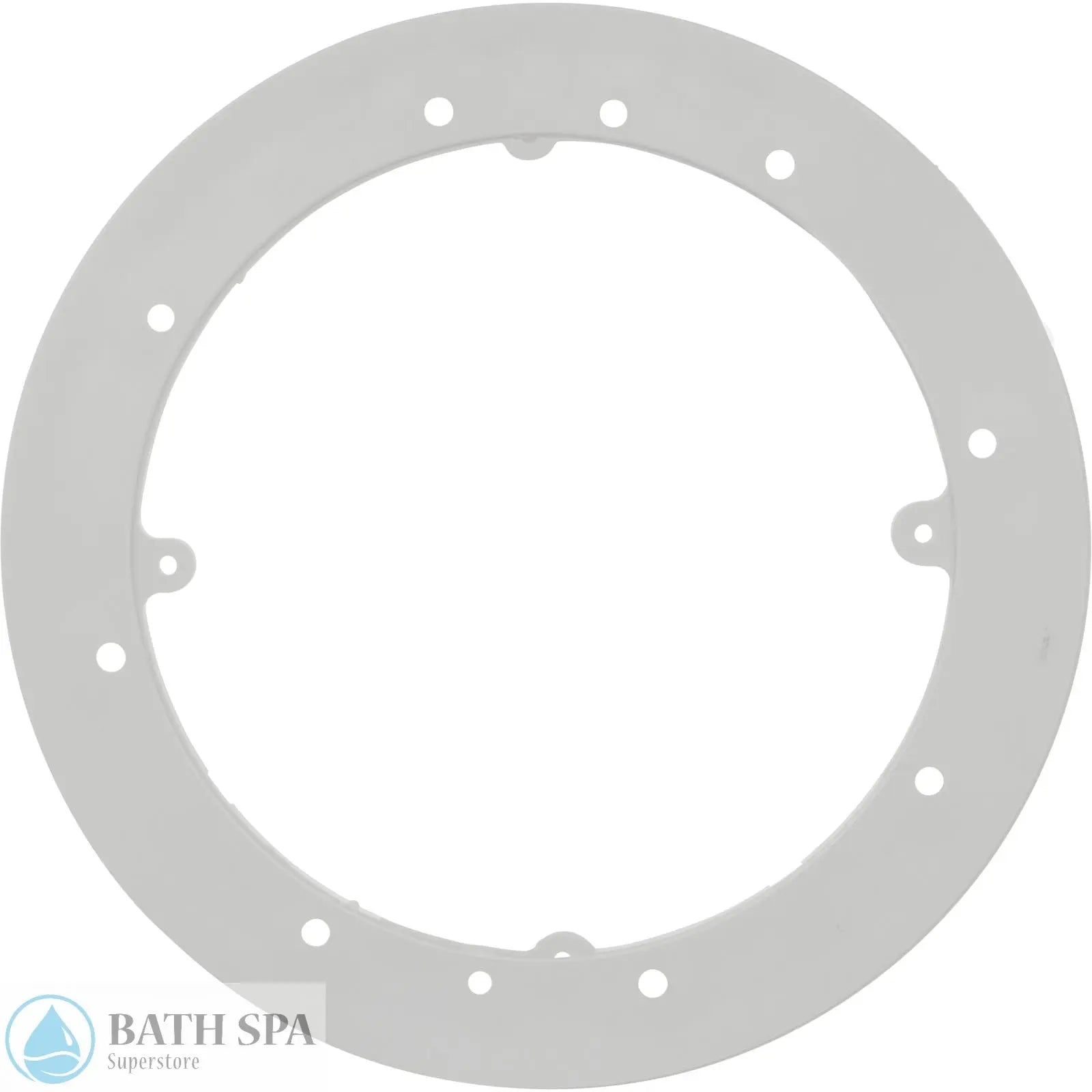Waterway 8" Round Vinyl Liner Main Drain Mounting Plate [White] (642-2090) Pool Parts: Pool Main Drain 642-2090-underside