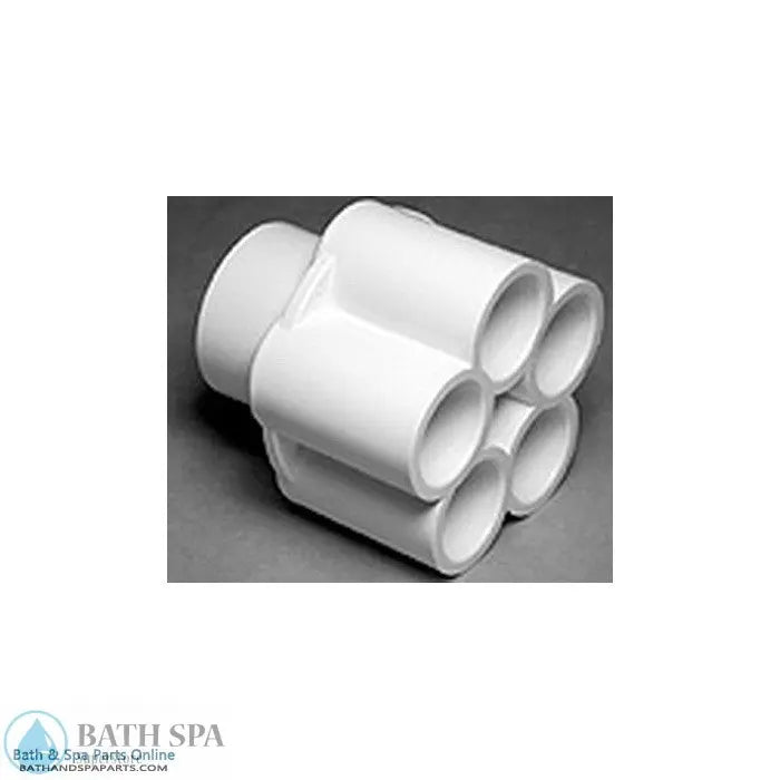 Waterway Manifold [1" Slip x (5) 1/2" Socket] (672-4380) PVC Plastic Fittings & Valves: Manifolds (Water - Socket) 672-4380