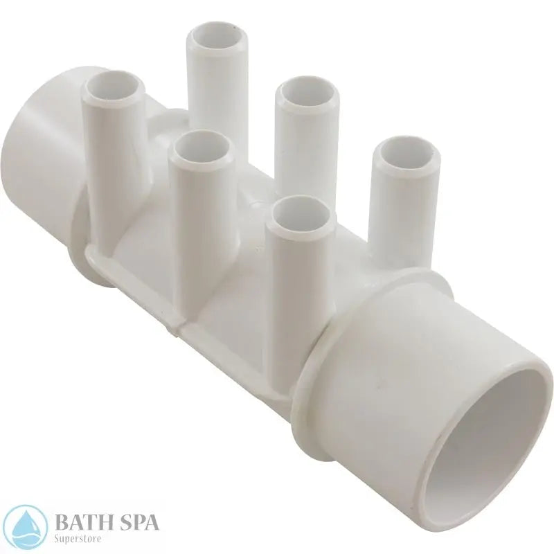 Waterway 6-Port Manifold [2" Spigot x 2" Spigot x (6) 3/4" Barb Shur-Grip] (672-4930) PVC Plastic Fittings & Valves: Manifolds 672-4930